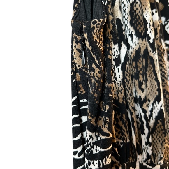 NWT Alfani Animal Print V-Neck Dress - Picture 6 of 7